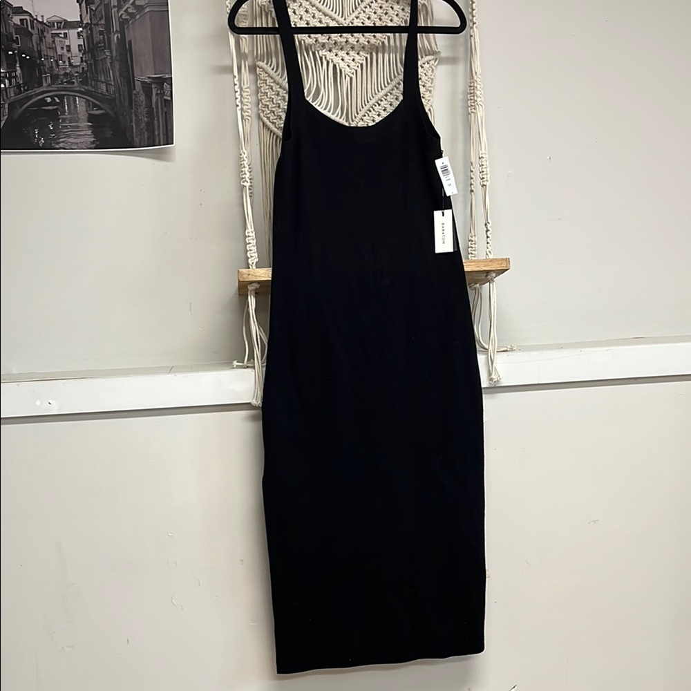 Babaton Black Chase Midi Dress